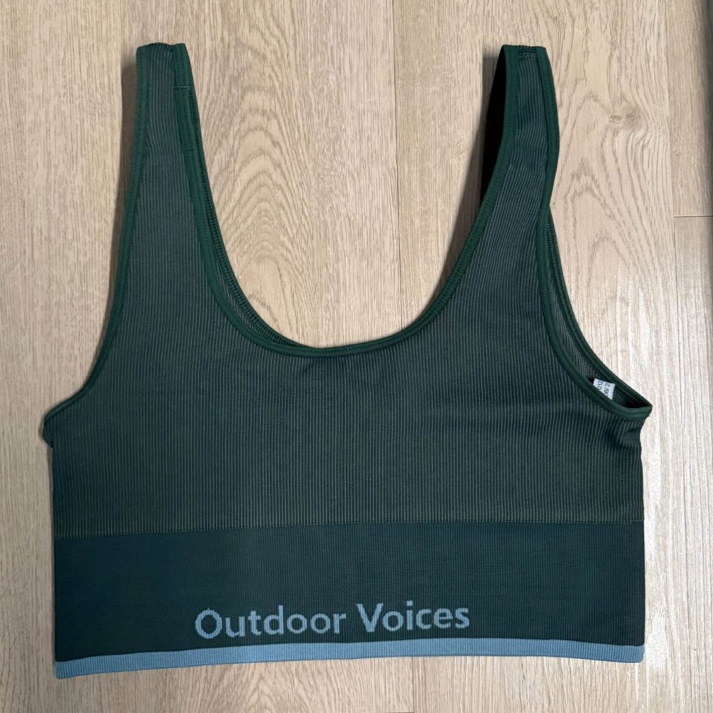 Outdoor Voices Dark Green Sports Bra